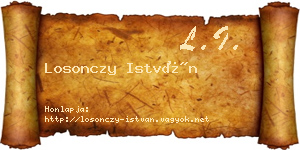 Losonczy István névjegykártya