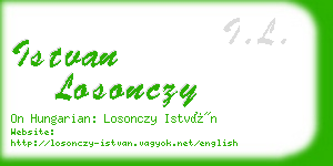 istvan losonczy business card